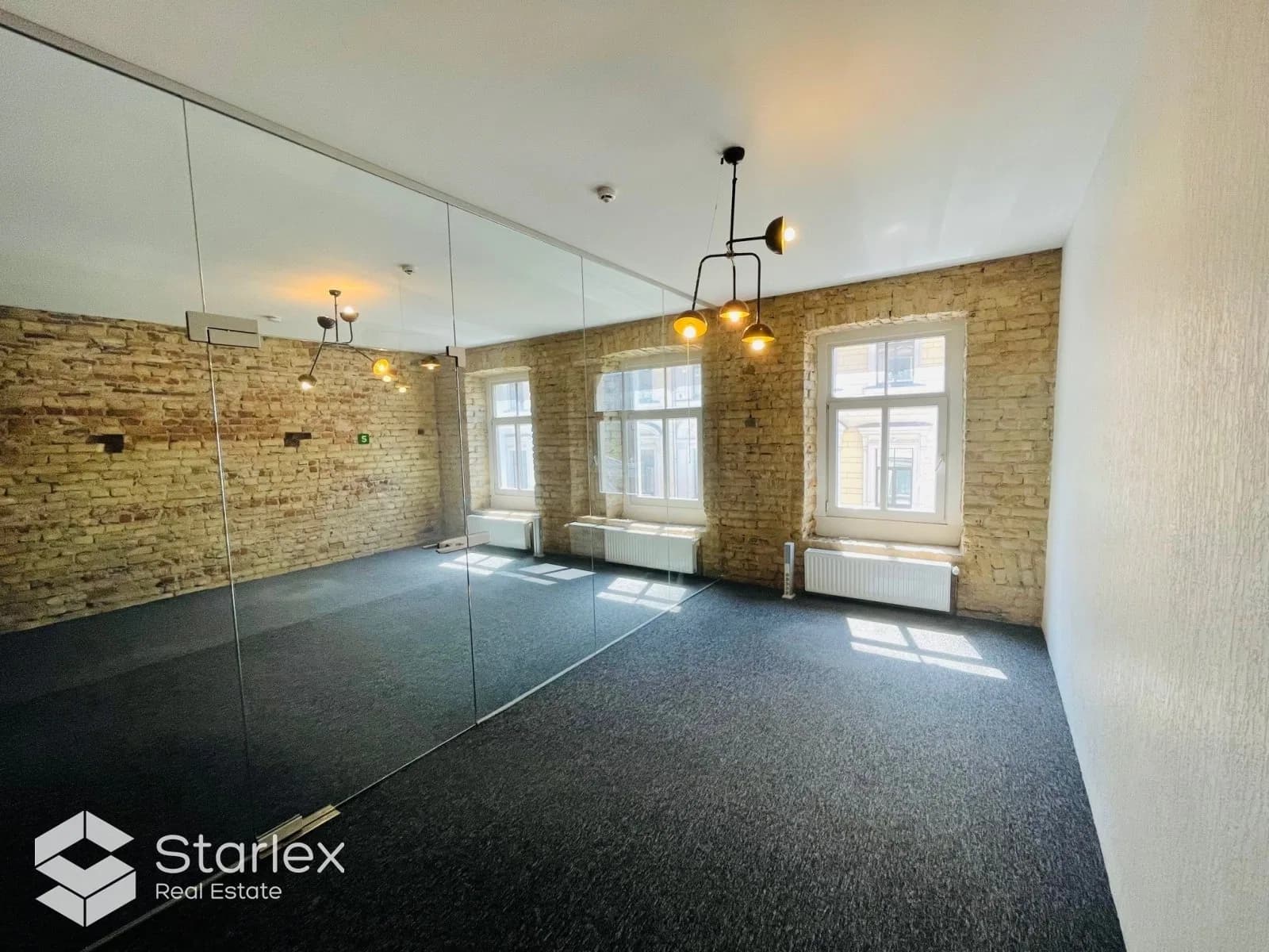 Office with exposed brick walls in the center of Riga 4
