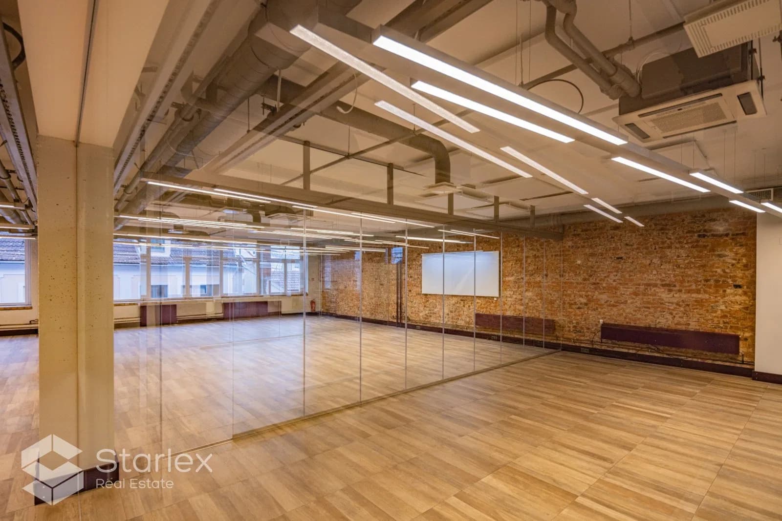 Industrial-style office with a roof terrace near Livu Square 3