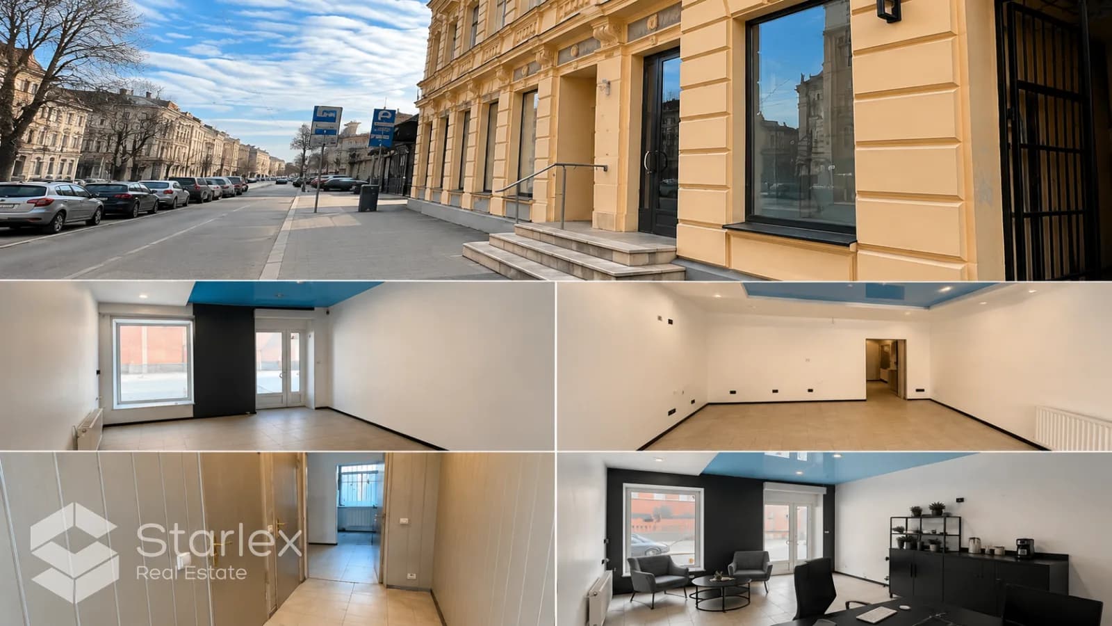 Bright commercial premises in a renovated building in the center of Riga