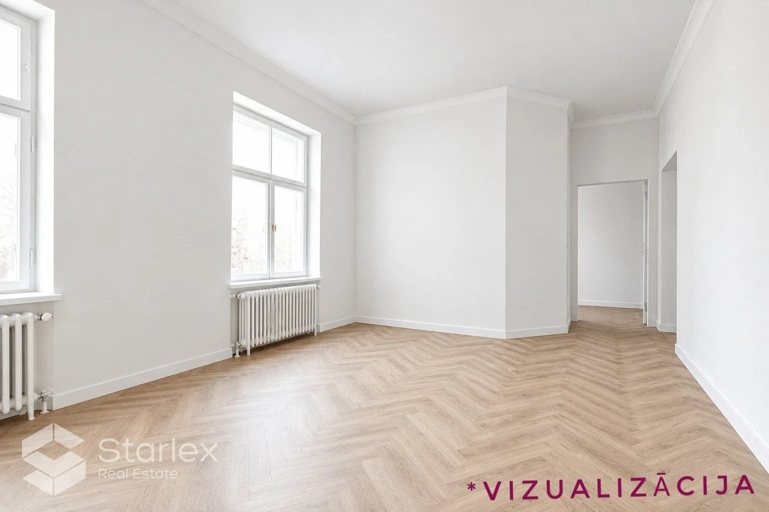 Apartments in a renovated building in the center of Riga.